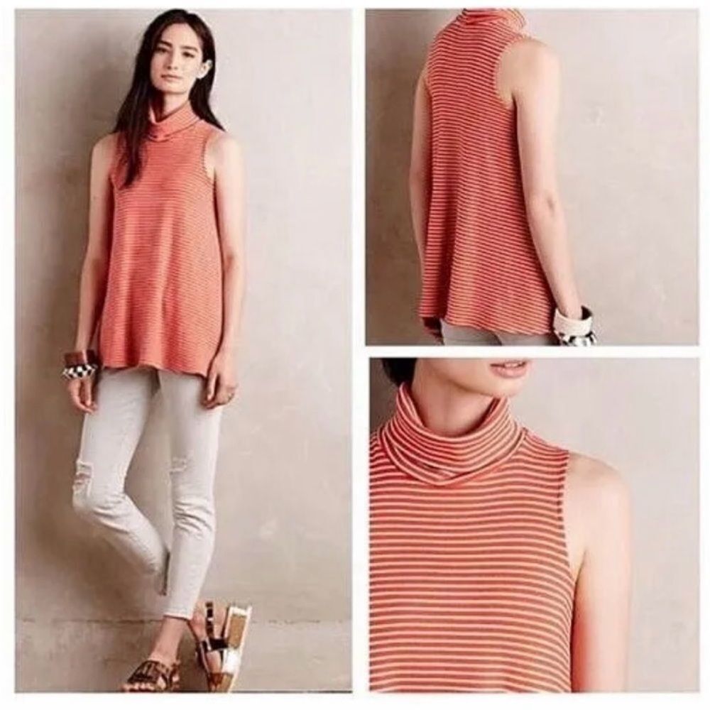 Anthropologie Puella Striped Swing Tank Top Medium